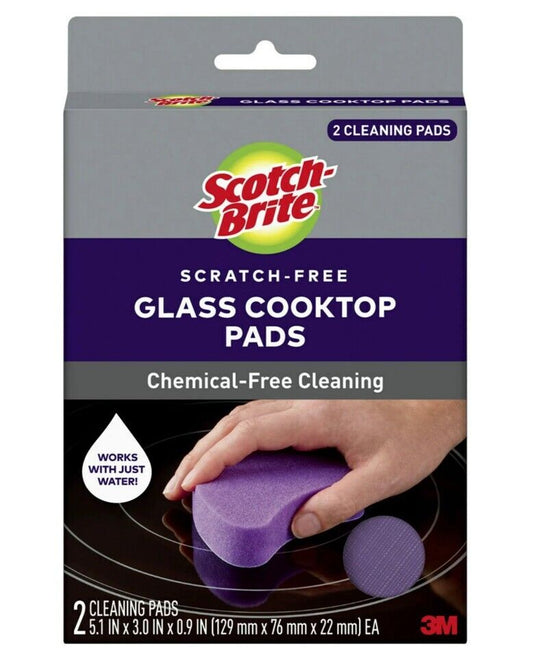 Scotch-Brite Glass Cooktop Pads, Great for Glass Stovetops 2 Pads
